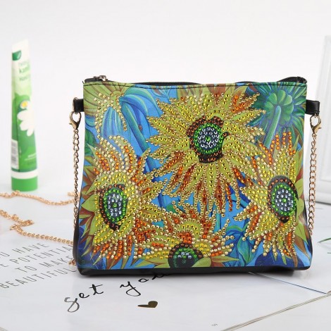Sunflower Leather Chain Shoulder Bags
