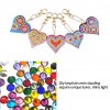5pcs/set Love Heart Keychain Key Ring