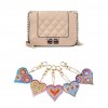 5pcs/set Love Heart Keychain Key Ring