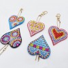 5pcs/set Love Heart Keychain Key Ring