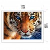 Tiger Cross Stitch DIY Printed Canvas Embroidery 14CT 46x36cm (SZX005)