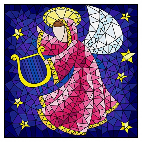 Angel Cupid - 11CT Stamped Cross Stitch - 48x48cm