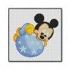 Cartoon Mouse Cross Stitch Embroidery DIY 11CT Stamped Needlework (M0091)