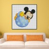 Cartoon Mouse Cross Stitch Embroidery DIY 11CT Stamped Needlework (M0091)