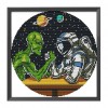 Aliens Astronaut - 11CT Stamped Cross Stitch - 36x36cm