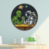 Aliens Astronaut - 11CT Stamped Cross Stitch - 36x36cm