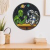 Aliens Astronaut - 11CT Stamped Cross Stitch - 36x36cm