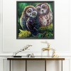Owl Birds - 11CT Stamped Cross Stitch - 48x48cm