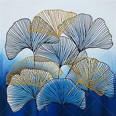 Ginkgo Leaf - 11CT Stamped Cross Stitch - 48x48cm