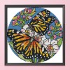 Butterfly Flowers - 11CT Stamped Cross Stitch - 36x36cm