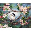 Pink Flower Bird - 11CT Stamped Cross Stitch - 48x58cm