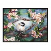Pink Flower Bird - 11CT Stamped Cross Stitch - 48x58cm