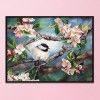 Pink Flower Bird - 11CT Stamped Cross Stitch - 48x58cm