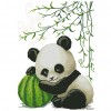 Baby Panda - 14CT Stamped Cross Stitch - 33x43cm