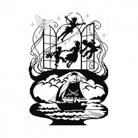 Peter Pan - 14CT Stamped Cross Stitch - 44*33cm