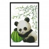 Baby Panda - 14CT Stamped Cross Stitch - 33x43cm
