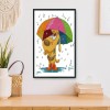 Dog With Umbrella - 14CT Stamped Cross Stitch - 30x25cm