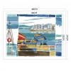 Seaside Scenery - 14CT Stamped Cross Stitch - 48x37cm