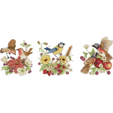 Bird - 14CT Stamped Cross Stitch - 71x39cm