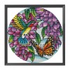 Butterfly Flowers - 11CT Stamped Cross Stitch - 36x36cm