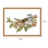 Bird on branch - 14CT Stamped Cross Stitch - 35x27cm