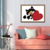Black Cat - 14CT Stamped Cross Stitch - 32x22cm