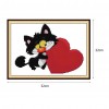 Black Cat - 14CT Stamped Cross Stitch - 32x22cm