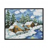 Winter Fairy House - 14CT Stamped Cross Stitch - 29*22cm