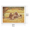 The Lion Family - 14CT Stamped Cross Stitch - 38x29cm
