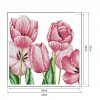 Pink tulip - 14CT Stamped Cross Stitch - 33*33cm