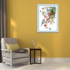Bird on cherry tree - 14CT Stamped Cross Stitch - 34x45cm