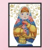 14CT Stamped Cross Stitch Kits DIY Russian Doll Printed Needlework (C218)