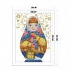 14CT Stamped Cross Stitch Kits DIY Russian Doll Printed Needlework (C218)