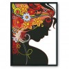 Woman In Flowers - 14CT Stamped Cross Stitch - 77x56cm