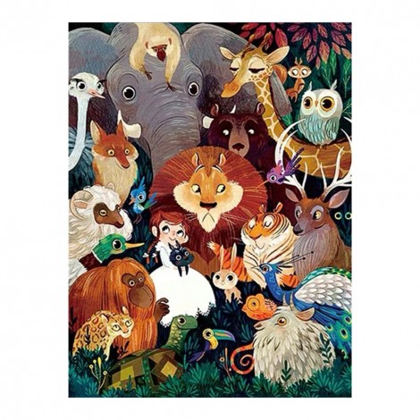 11CT Stamped Cross Stitch Kits DIY Animals Needlework Embroidery Decor (A)