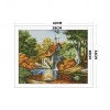 Hut In Autumn - 14CT Stamped Cross Stitch - 42*34cm