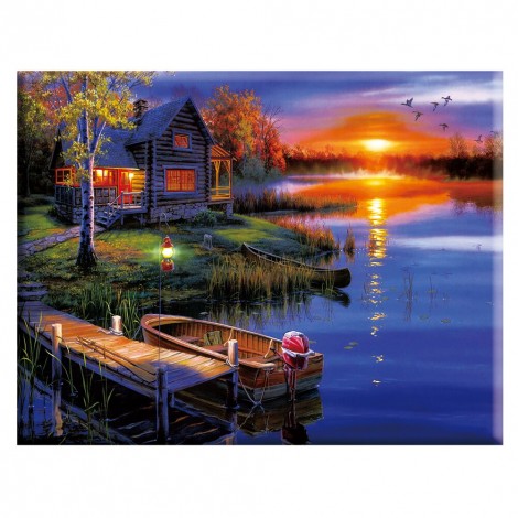 14CT Counted DIY Cross Stitch Landscape Needlework Kit (VS-0044)