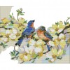 Birds And Flowers - 14CT Stamped Cross Stitch - 39*33cm