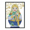 14CT Stamped Cross Stitch Kits DIY Russian Doll Printed Needlework (C219)