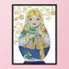 14CT Stamped Cross Stitch Kits DIY Russian Doll Printed Needlework (C219)