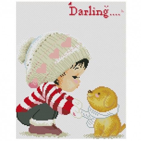 Little Boy - 11CT Stamped Cross Stitch - 35*42cm