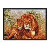 The Lion Family - 14CT Stamped Cross Stitch - 44x33cm