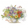 Blooming flowers - 14CT Stamped Cross Stitch - 47x36cm