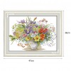 Blooming flowers - 14CT Stamped Cross Stitch - 47x36cm