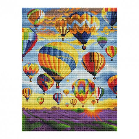 11CT Stamp DIY Cross Stitch Needlework Embroidery Set (JL050 Hot Balloon)