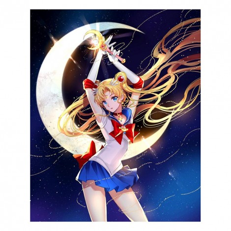 48x65cm 11CT Stamp Justice Girls Needlework Canvas Kit DIY Cross Stitch (A)