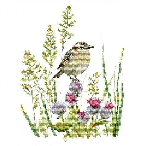 A Bird - 14CT Stamped Cross Stitch - 23*29cm