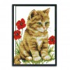 Cat - 11CT Stamped Cross Stitch - 27x37cm