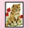 Cat - 11CT Stamped Cross Stitch - 27x37cm