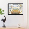 Car Repair Shop - 14CT Stamped Cross Stitch - 36*28cm